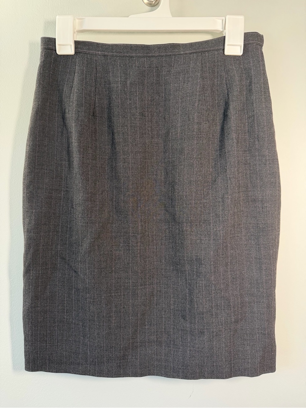 Saks Fifth Avenue Charcoal Pinstripe Pencil Skirt